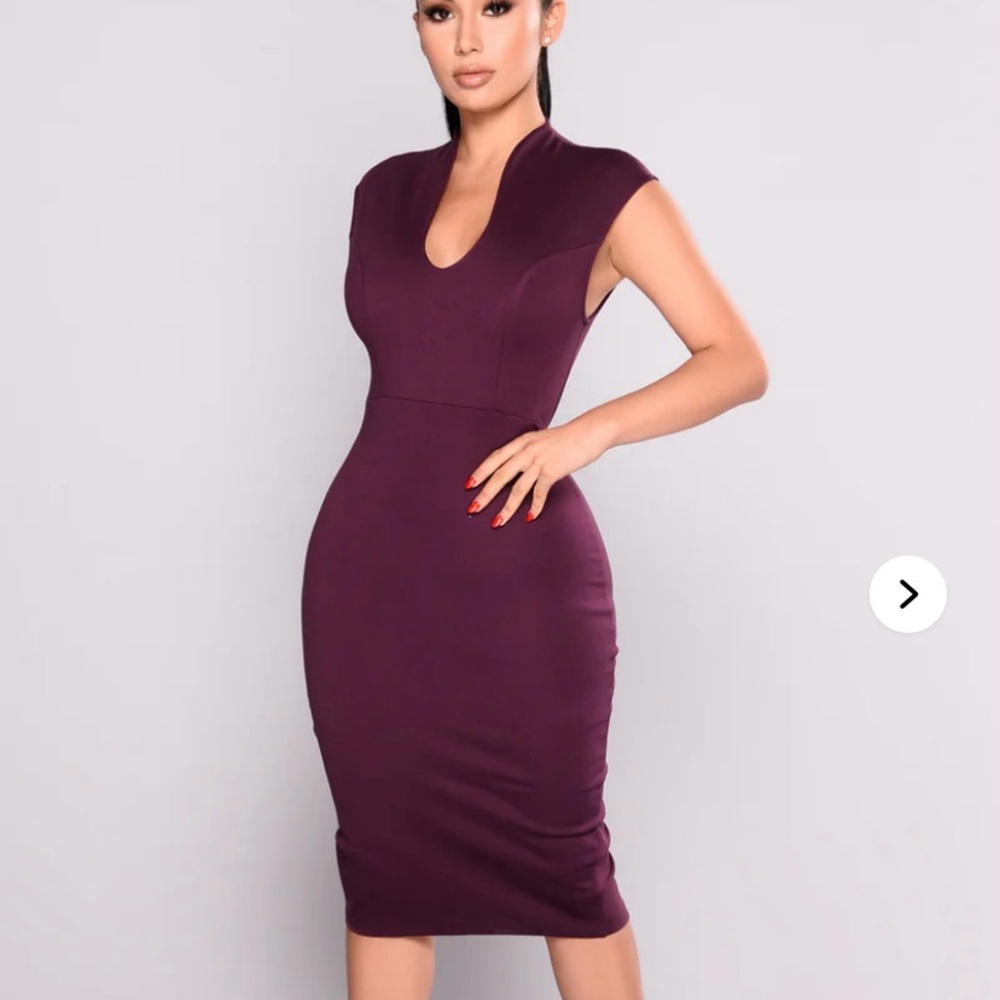 NWT Fashion Nova Deep Purple Sleeveless Midi Dress-SZ SM
